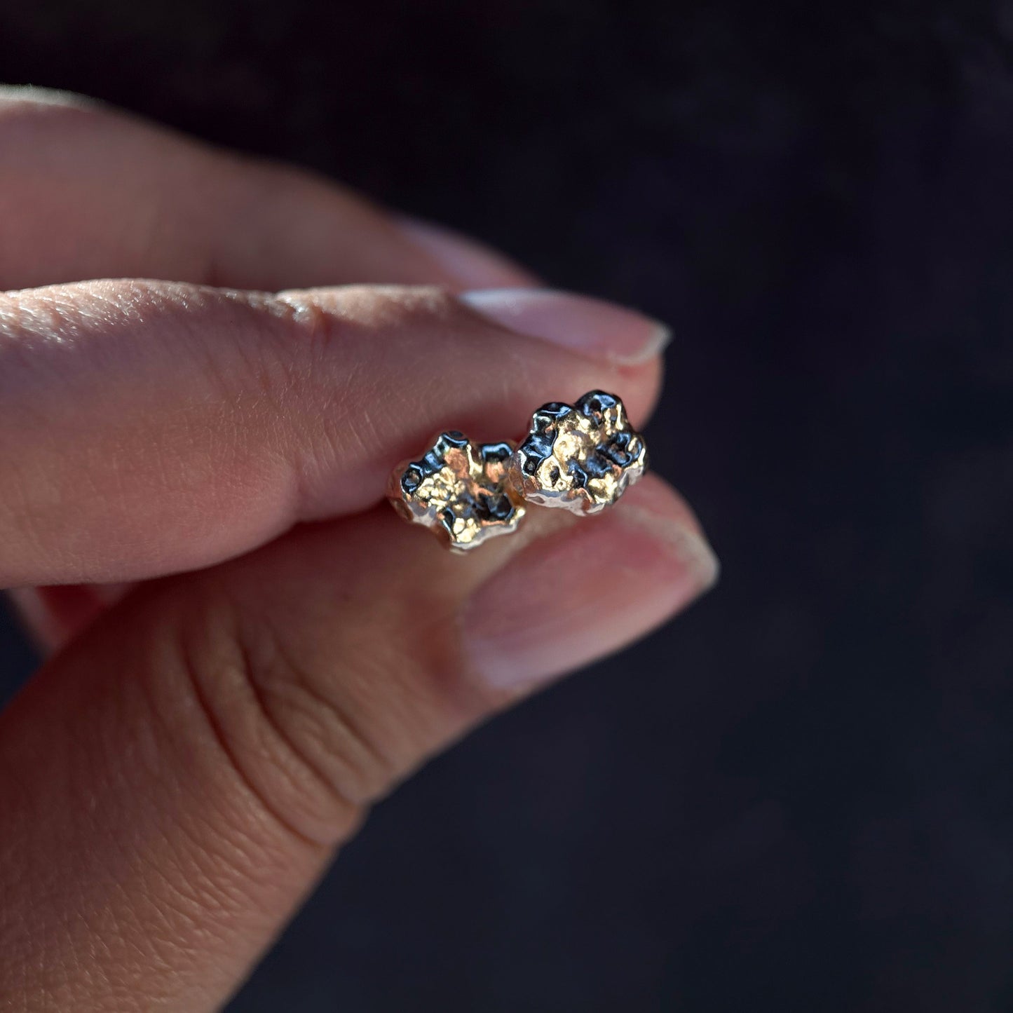 Nugget Flower stud earrings