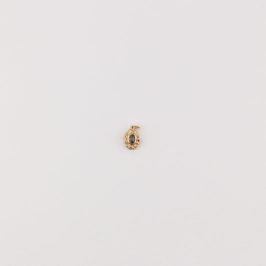 montana rose cut sapphire in solid 14k gold