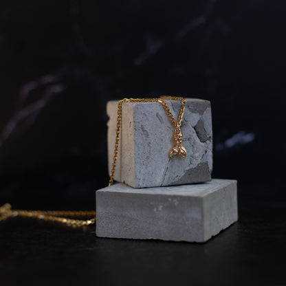 solid gold mermaid tail charm