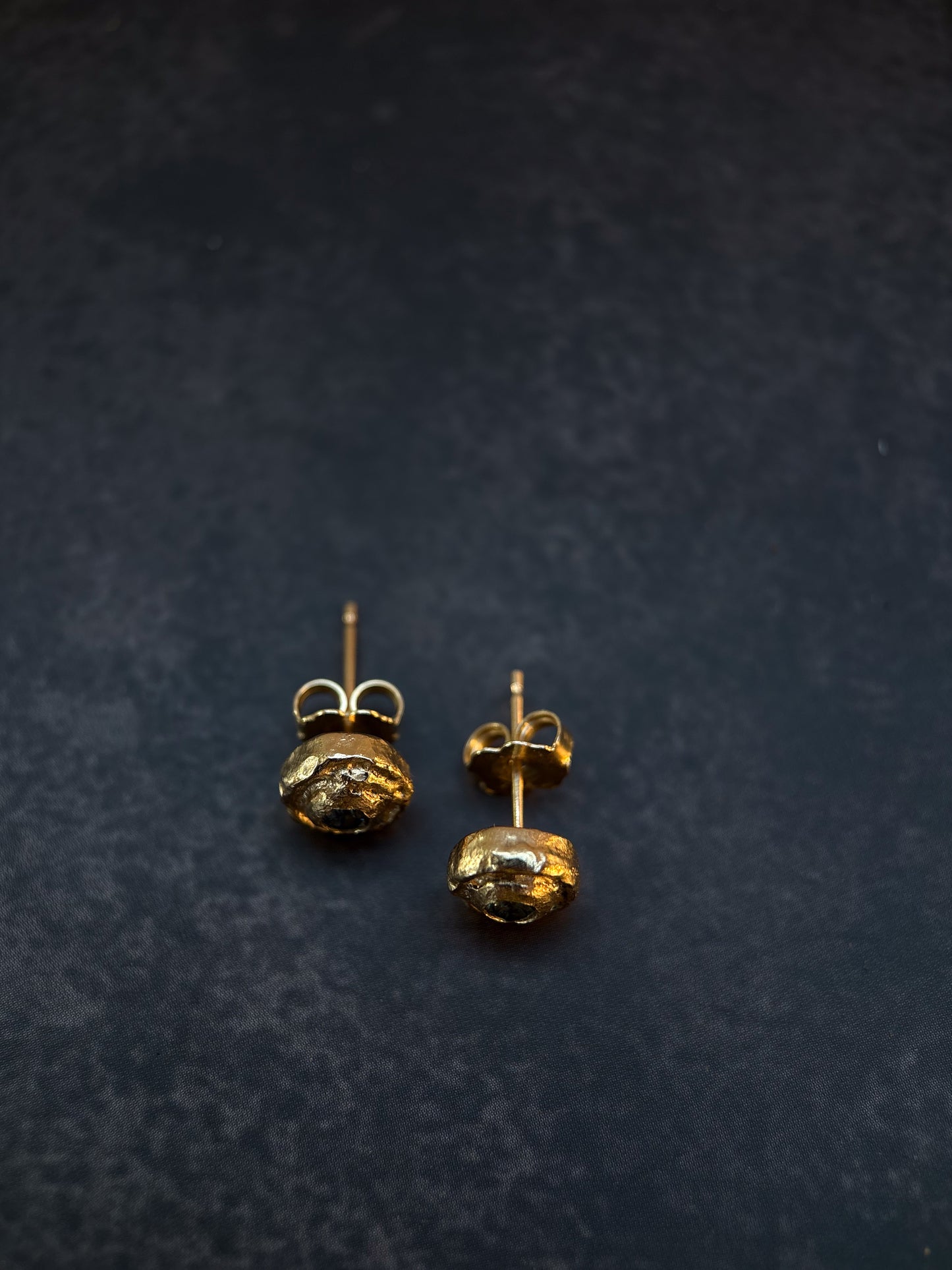 Teal Montana Sapphire Bezel Earrings
