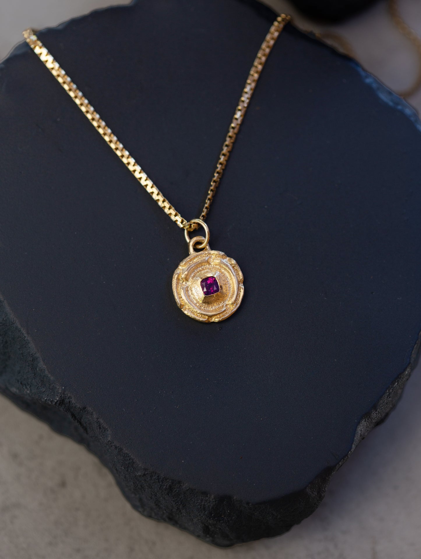 Nyra Amulet 14k gold pendant