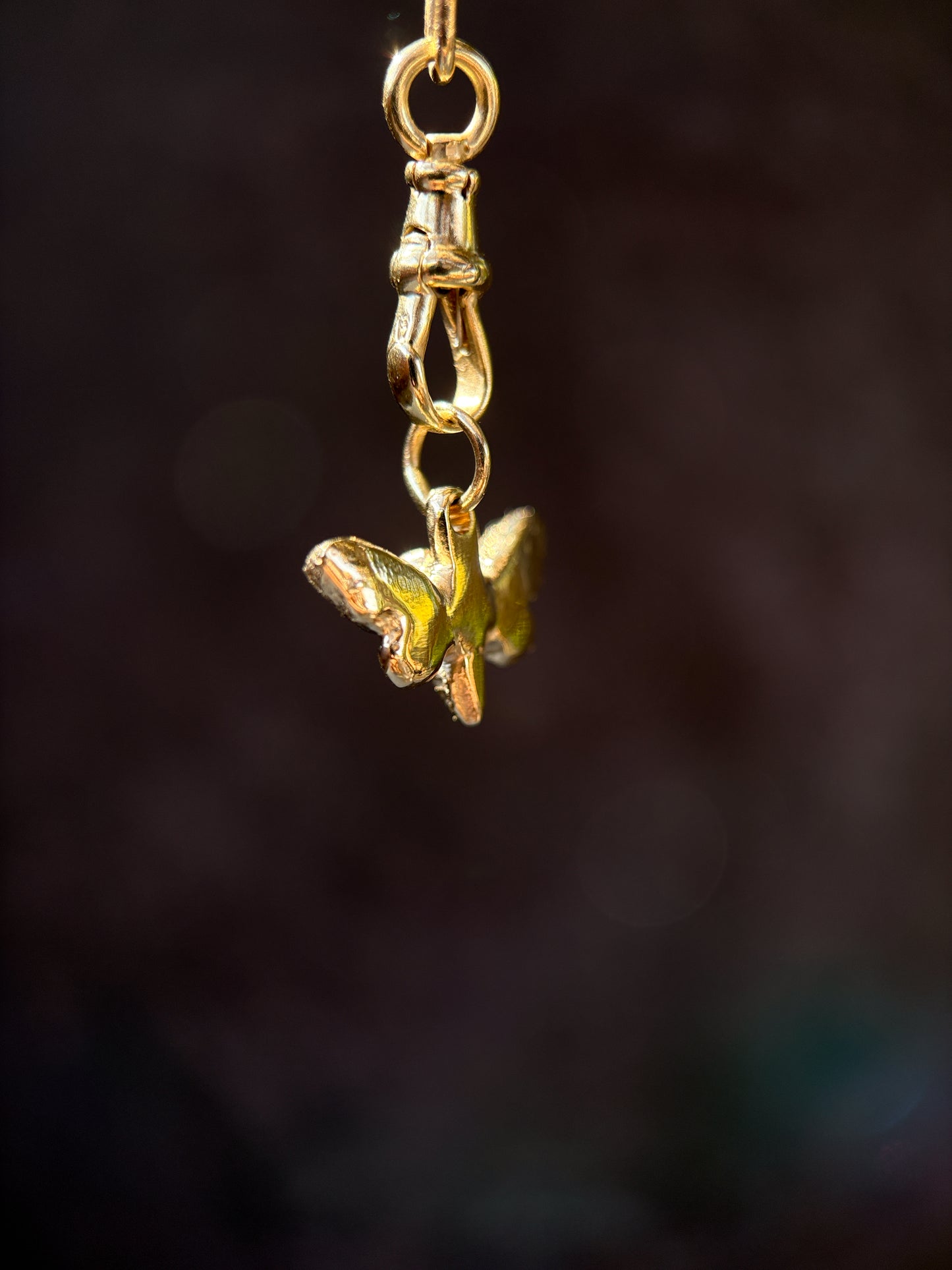 solid yellow gold sphinx moth charm ancient relic