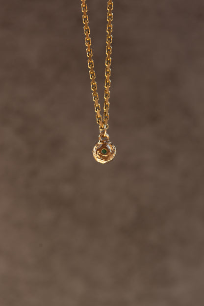Emerald Pebble Charm