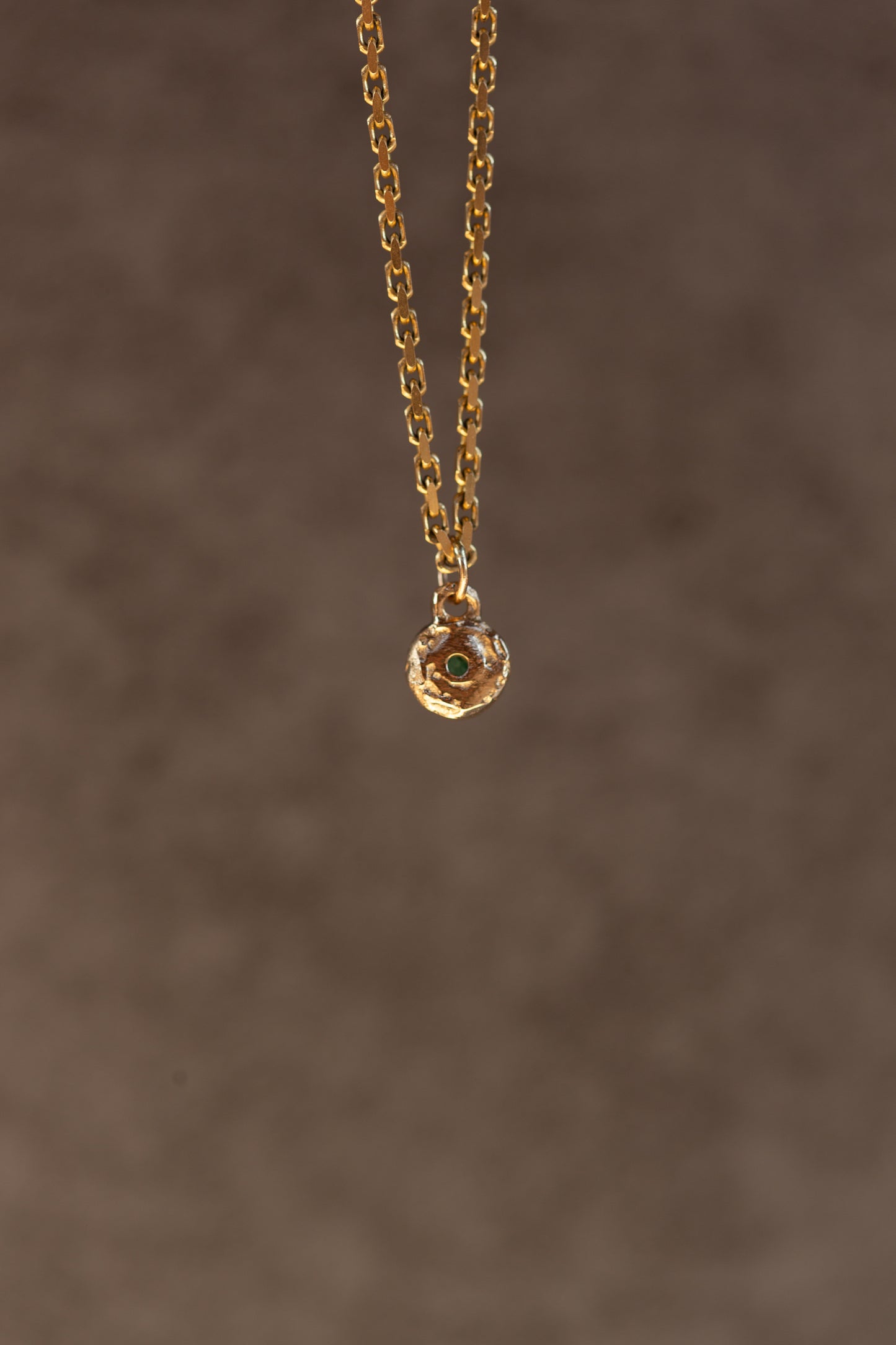 Emerald Pebble Charm